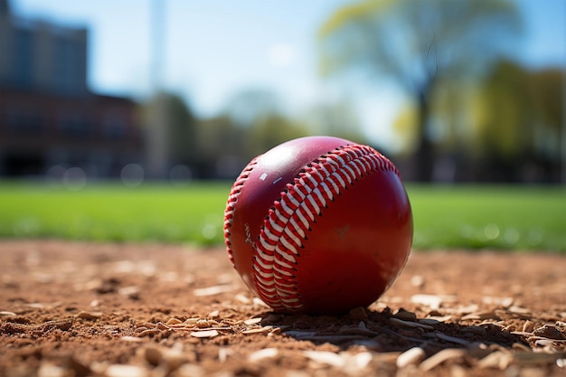 Baseball on home plate