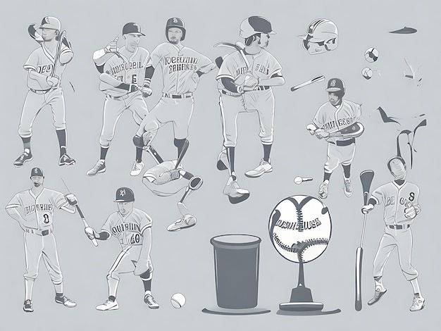 Baseball instrument and baseball logo