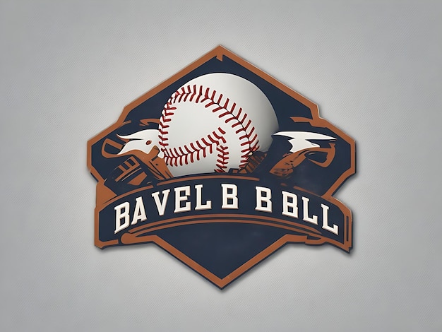 Photo baseball instrument and baseball logo