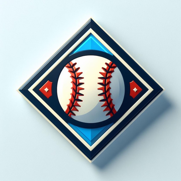 Baseball-logo voor winnende teams en atletische uitmuntendheid