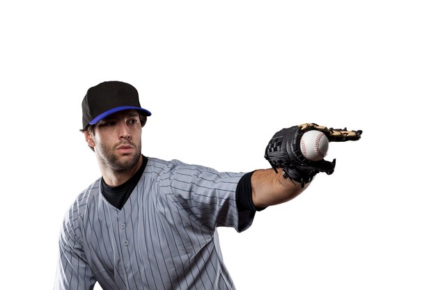 Baseball Player in a blue uniform 