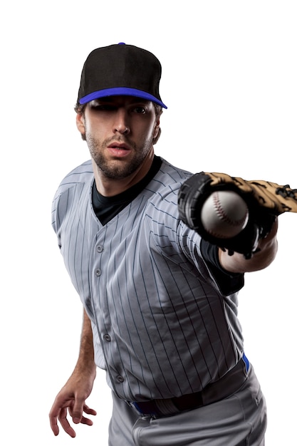 Baseball Player in a blue uniform 