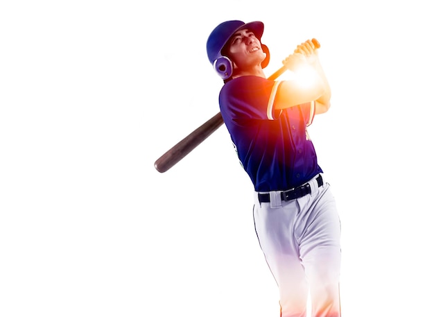 Baseball player hitter in action and concepts