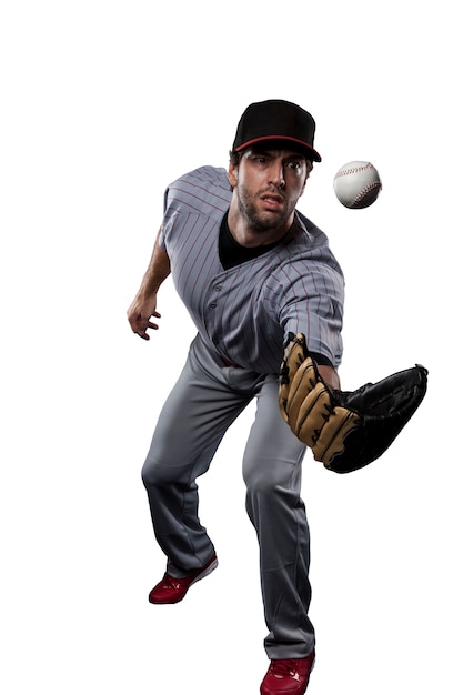 Baseball Player in red uniform,.