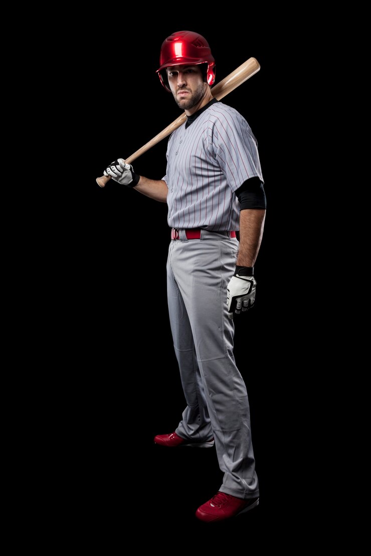 野球選手 。スタジオショット。