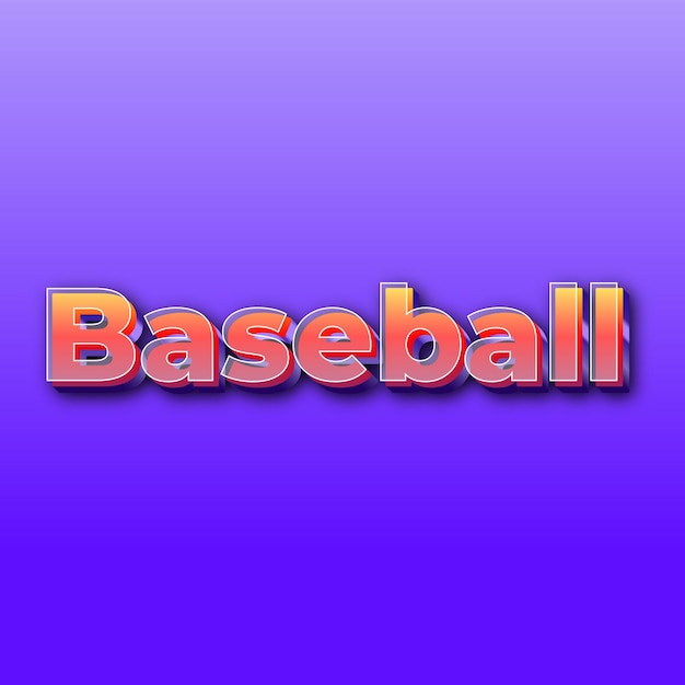 Photo baseballtext effect jpg gradient purple background card photo