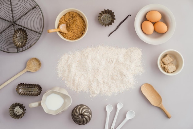 Photo basic baking ingredients