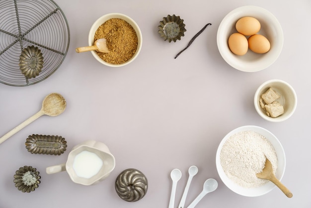 Basic baking ingredients