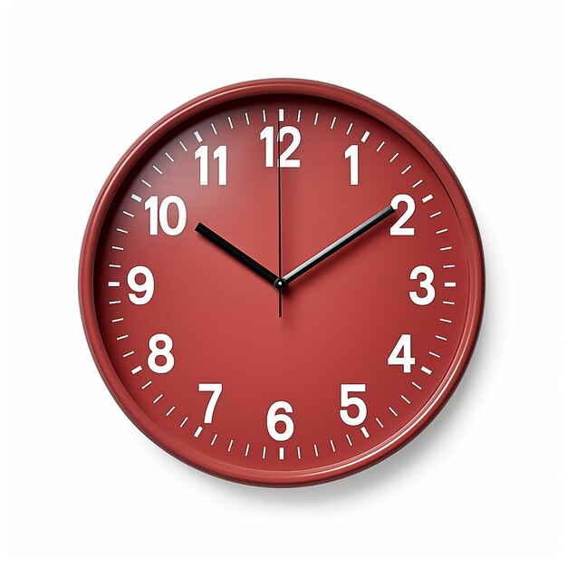 Basic red wall clock