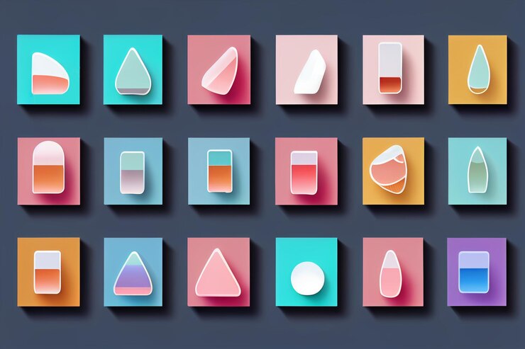Photo basic sheer flat icons background image