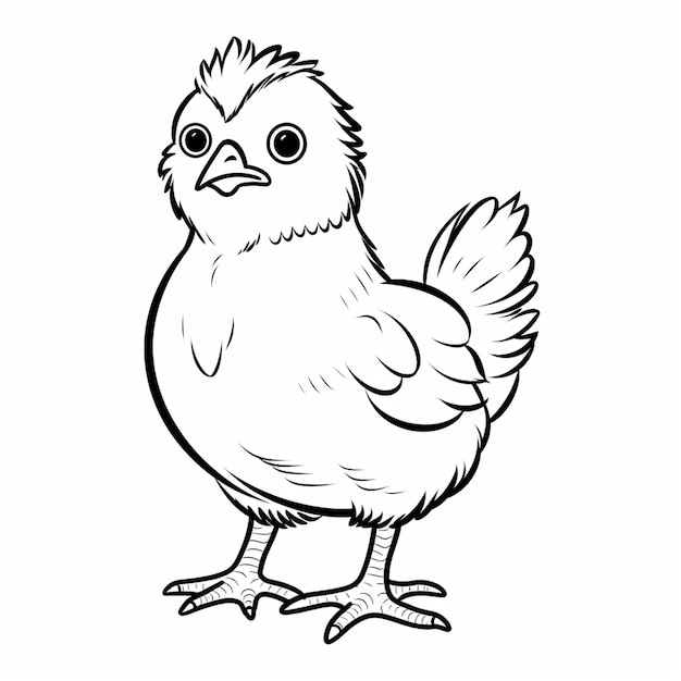 Photo basic simple cute chicken cartoon