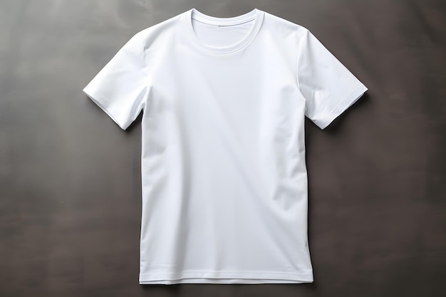 Basic white tshirt mockup concrete background Generative AI