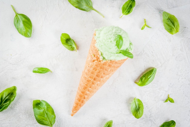 Basil ice cream