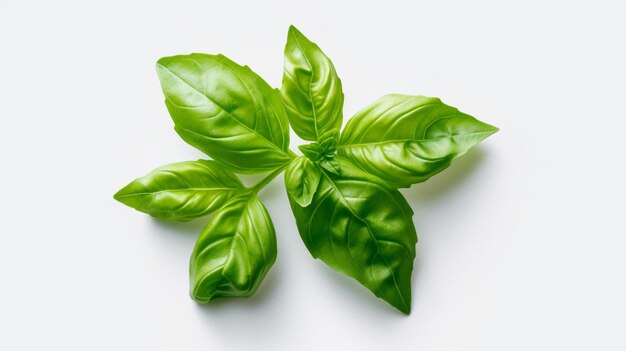 Photo basil leaf isolated on white background