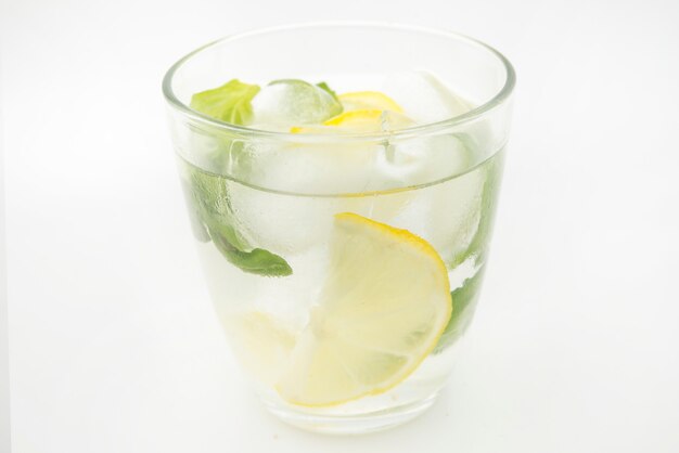 Basil lemonade refresh drink for summer