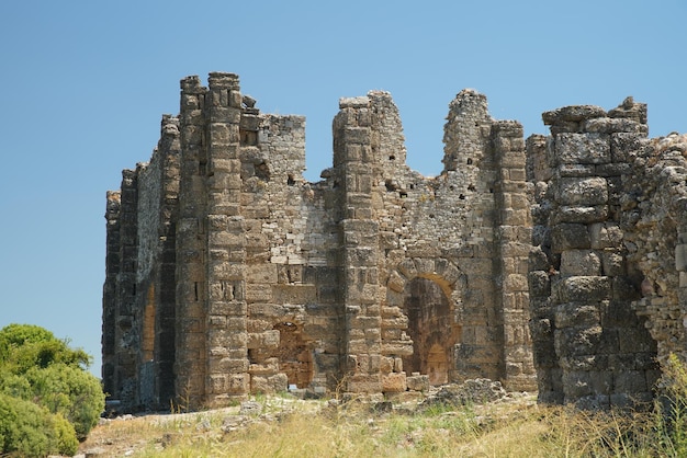 アンタルヤ トルキエのアスペンドス古代都市のバシリカ