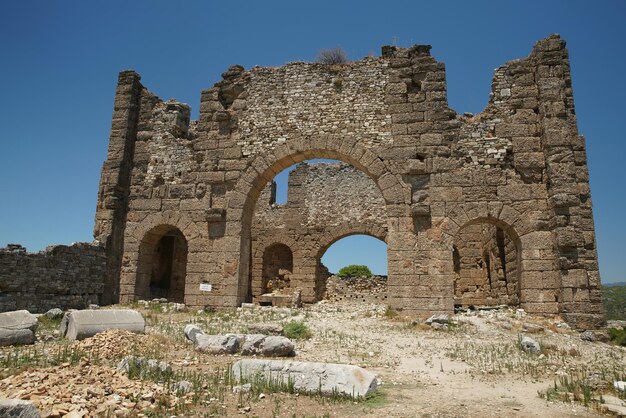 Basilica of Aspendos Ancient City in Antalya Turkiye