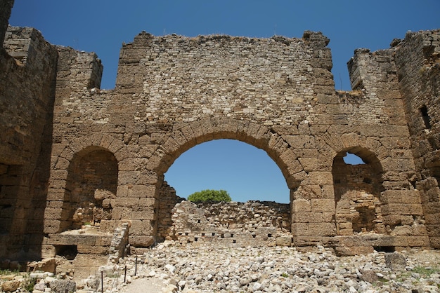 Basilica of Aspendos Ancient City in Antalya Turkiye