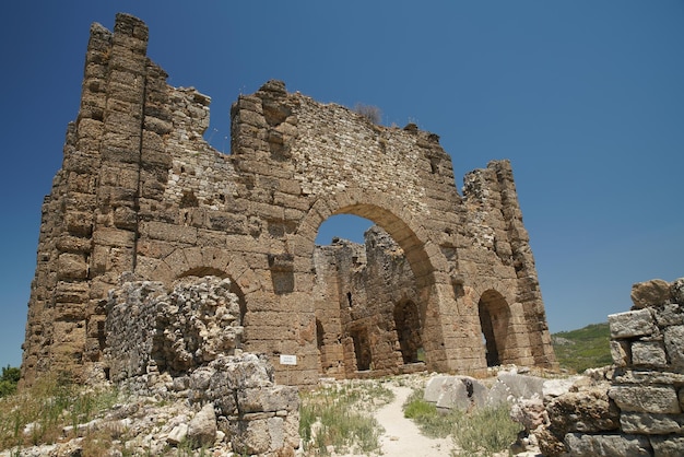 Basiliek van de oude stad Aspendos in Antalya Turkiye