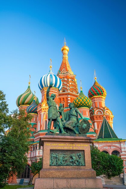 Photo basils cathedral at red square in moscow