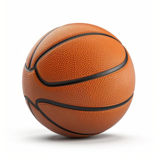 Баскетбольный мяч на белом фоне Генеративный AI