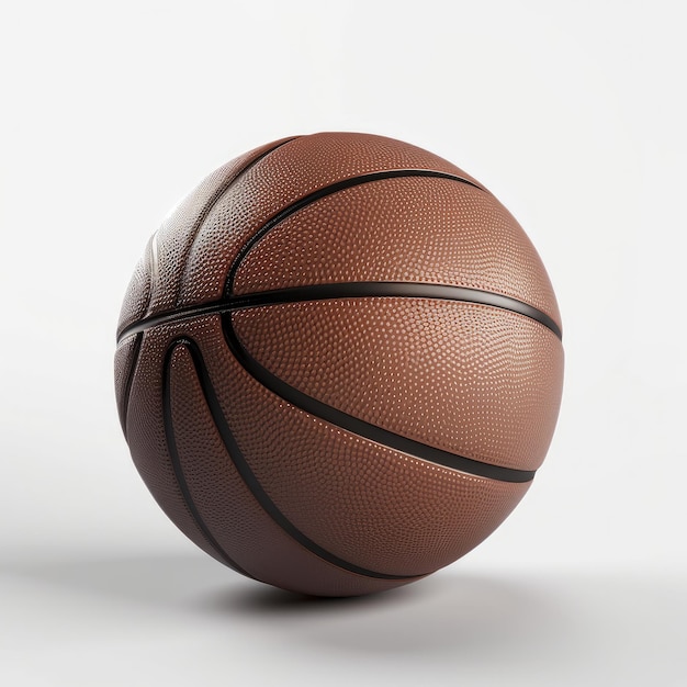 Photo baskeball ball isolated on white background ai generative