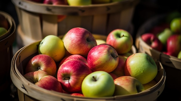 A basket of apples from the farm