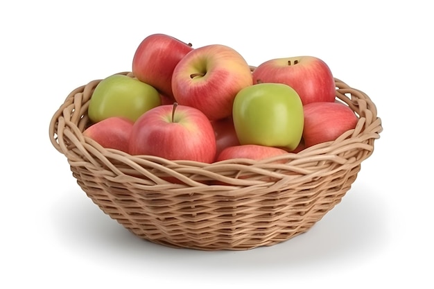 A basket of apples is shown with the word apples on the front