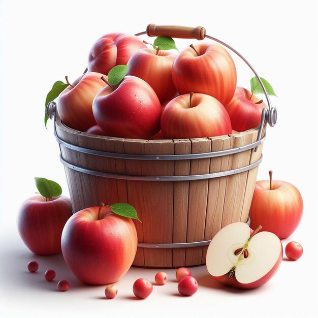 a basket of apples with apples and apples in it