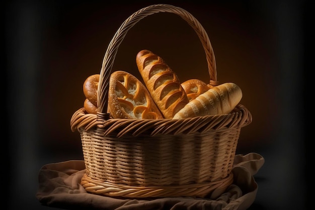 basket of baguette