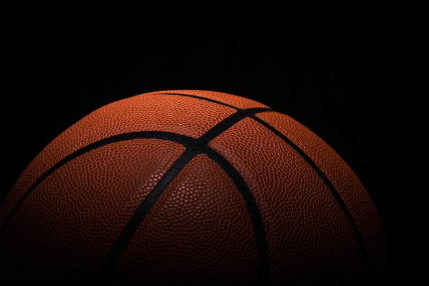 Basket Ball over Black Background