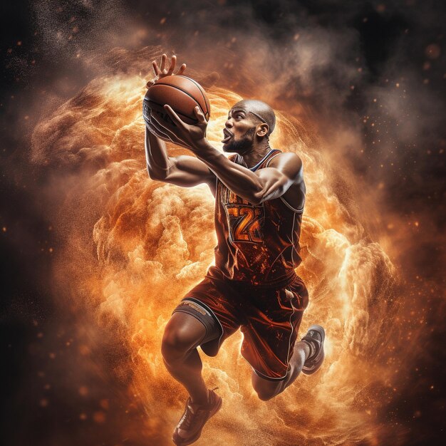 Basket Ball and sports HD 8K wallpaper Stock Photographic Image