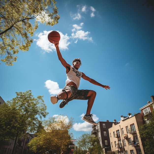 Basket Ball and sports HD 8K wallpaper Stock Photographic Image