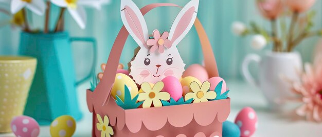 Basket Box with Easter Bunny