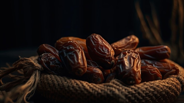 A basket of dates from the ramadan market