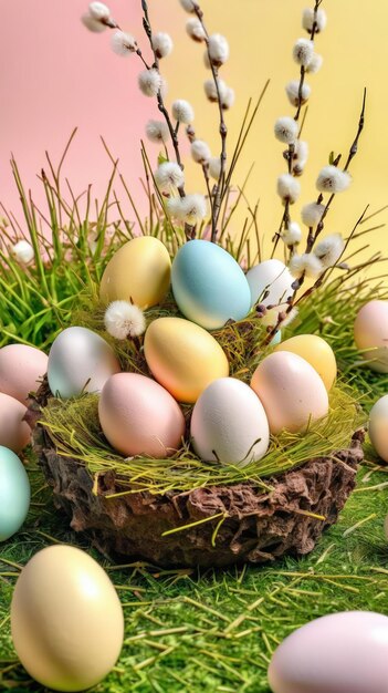 Basket of Eggs on Grass