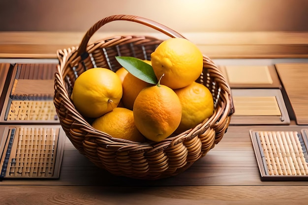 A basket filled with bitter lemons