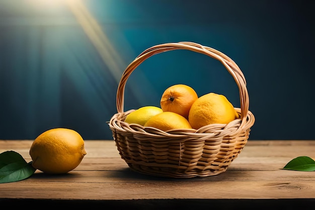 A basket filled with bitter lemons