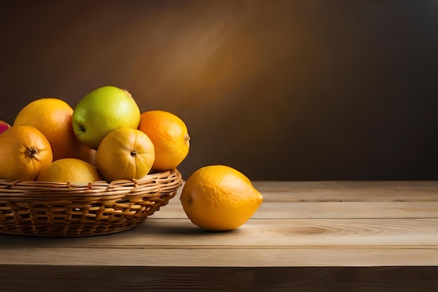 A basket filled with bitter lemons