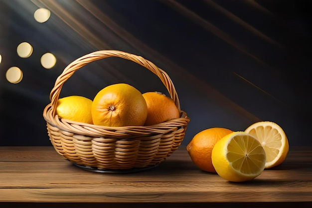 A basket filled with bitter lemons