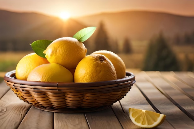 A basket filled with bitter lemons