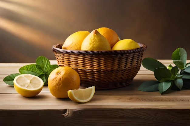 A basket filled with bitter lemons