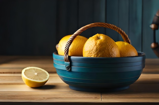 A basket filled with bitter lemons