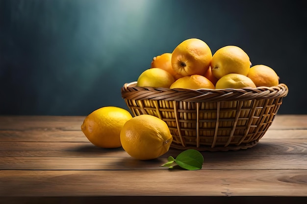 A basket filled with bitter lemons