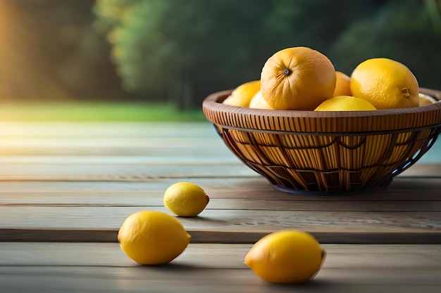 A basket filled with bitter lemons