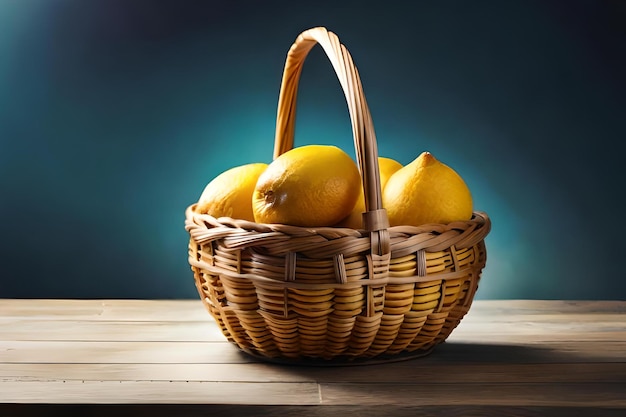 A basket filled with bitter lemons