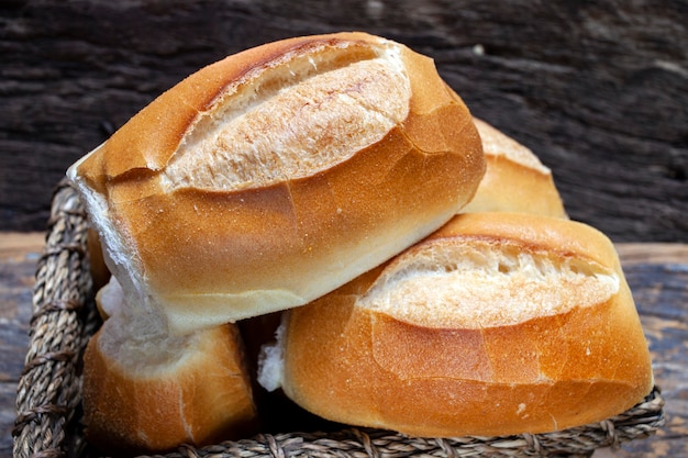 Basket of "French bread", traditional Brazilian bread