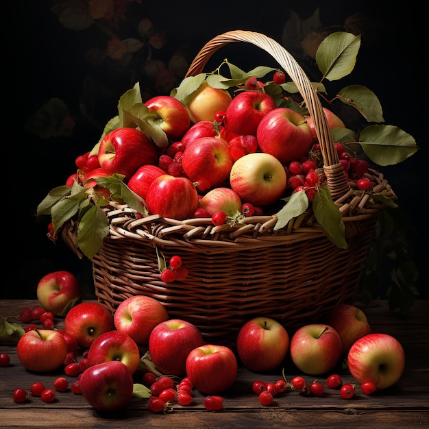 Basket of fresh apples