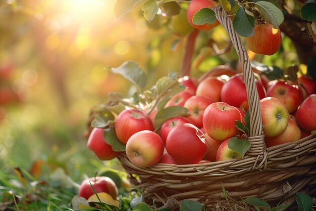 Basket of fresh apples