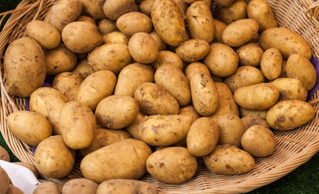 Basket of Fresh Potatoes